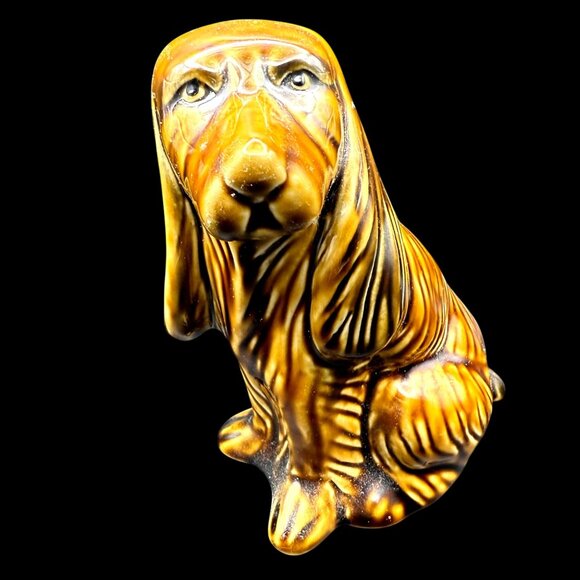 Unbranded  Brown Spaniel Ceramic Dog Collectible 6 Inch Soulful Eyed Figurine - Picture 2 of 9